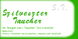 szilveszter taucher business card